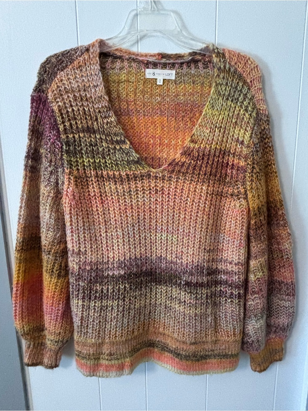 Lou & Grey for Loft Sweater Fall Merle Colors Size S